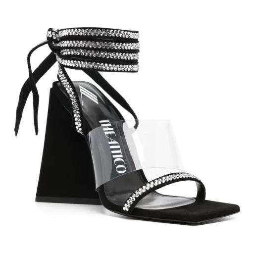 Thumbnail - The Attico Sandalen - Isa 115Mm Embellished Leather Sandals - Gr. 39 (EU) - in Schwarz - für Damen