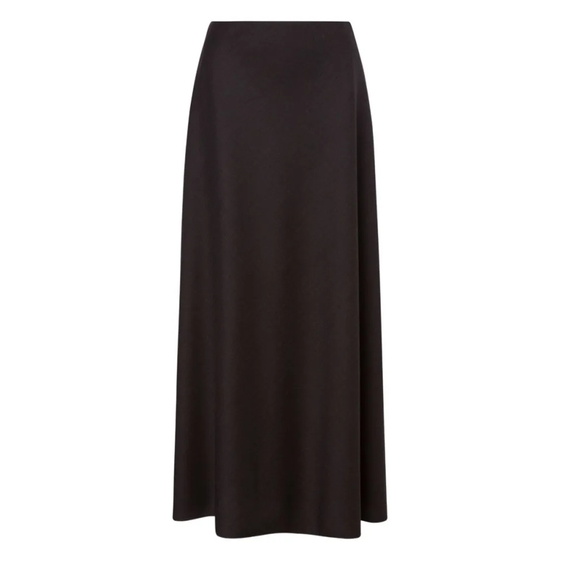 Alberta Ferretti Midirok High-Waisted Midi Skirt In Structured Fabric Black