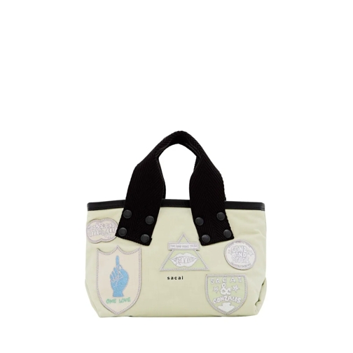 Sacai Fourre-tout Small Patch Tote Bag White