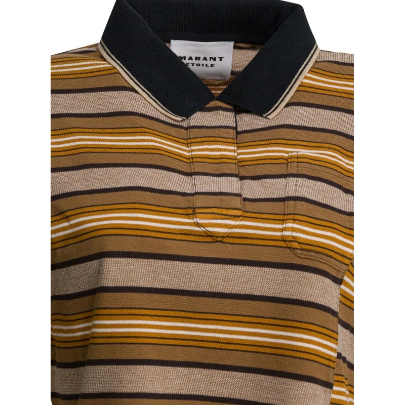 Etoile Isabel Marant Bluse Isalyne Polo Shirt Brown(Image 3)