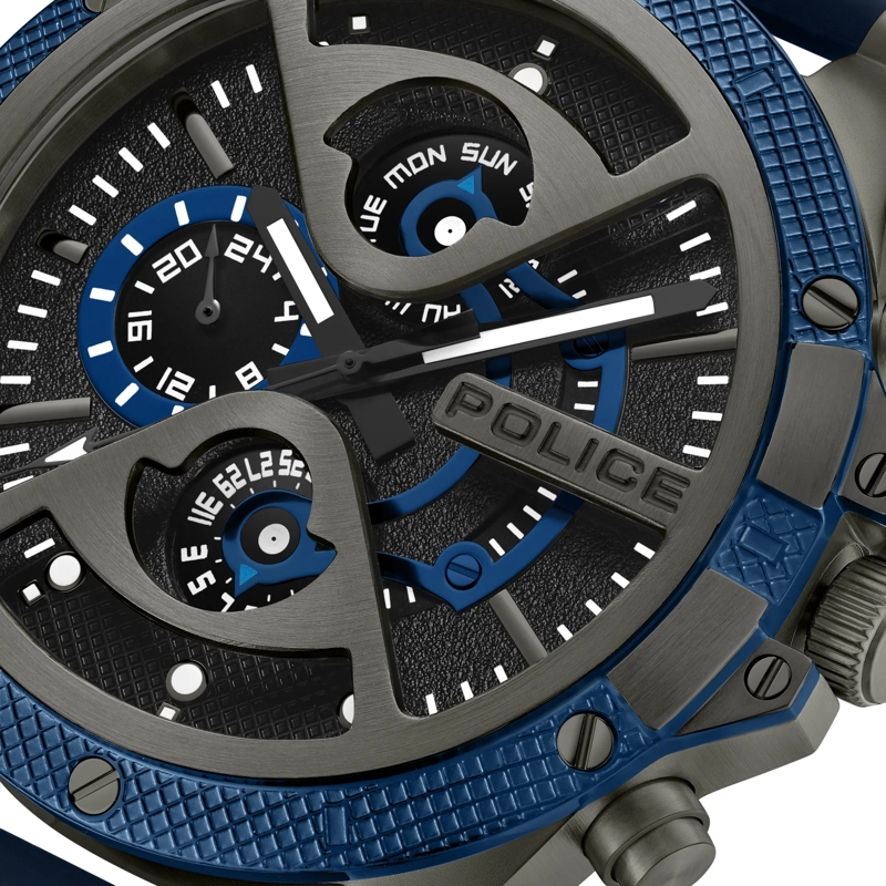 Police Automatikuhr Quarzuhr Surigao blau(Image 4)