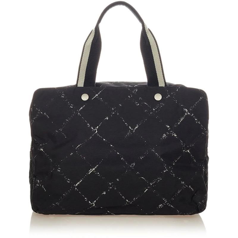 Chanel Tote Old Travel Line Handbag schwarz