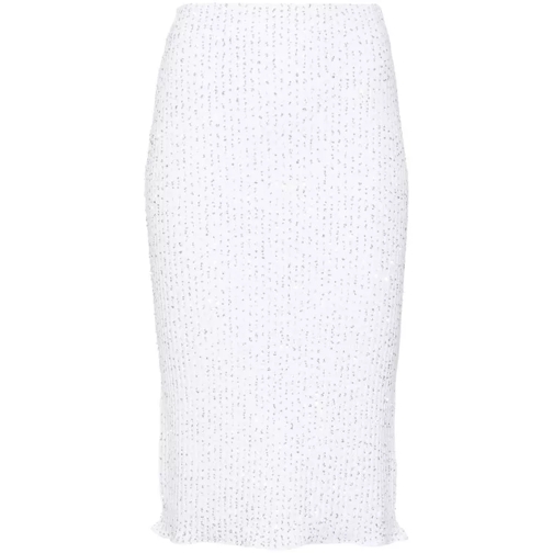 Fabiana Filippi White Sequin-Embellished Skirt White 