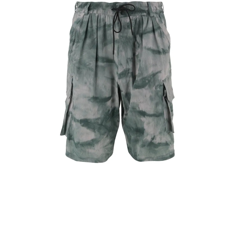 Y-3 Legere Shorts Relaxed Fit Multi-Pocket Stretch Nylon Shorts Grey