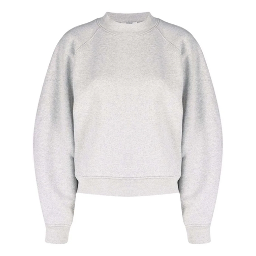 Agolde Chemises Mock-Neck Cotton Sweatshirt Grey