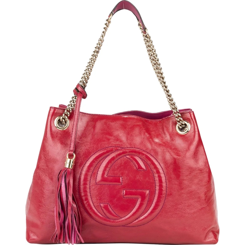 Gucci Schultertasche Gucci GG Patent Leather GG Soho Crossbody Bag mehrfarbig
