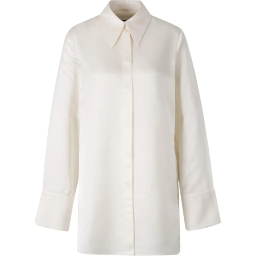 Jil Sander Blusen Plain Satin Blouse beige