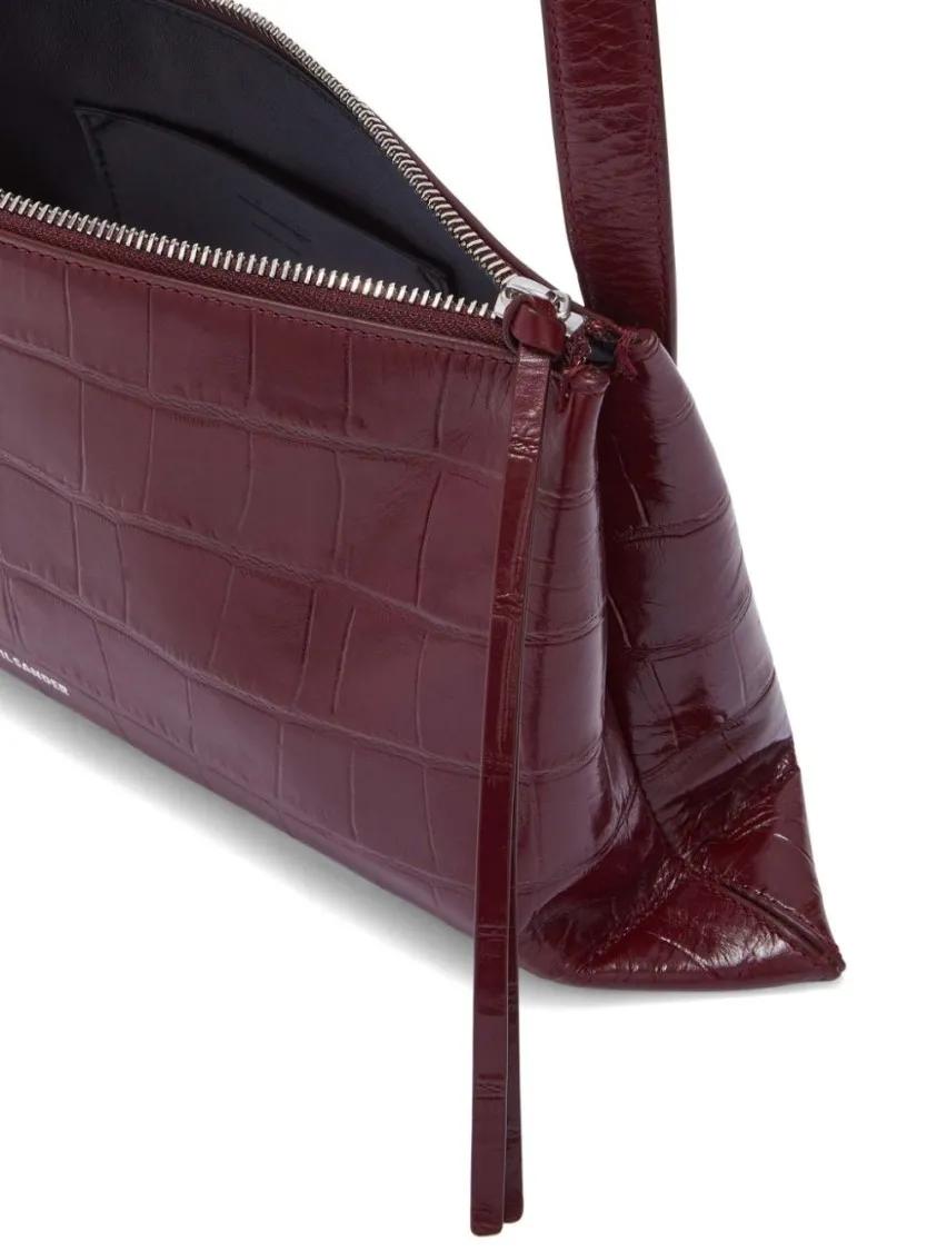Jil Sander Shoppers Empire Bag in rood