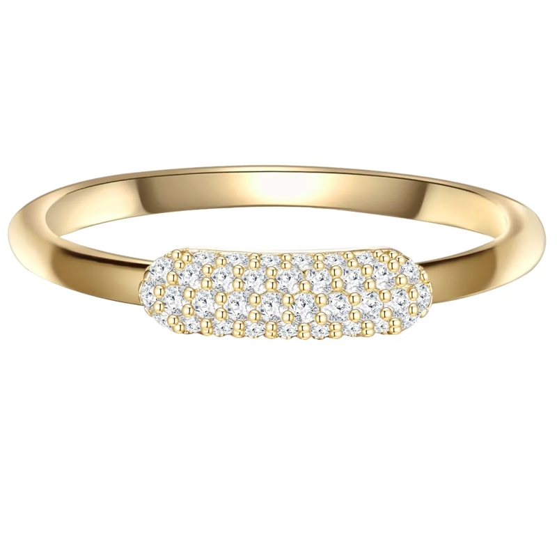 Glanzstücke München Ring Sterling Silber Ring Zirkonia gold