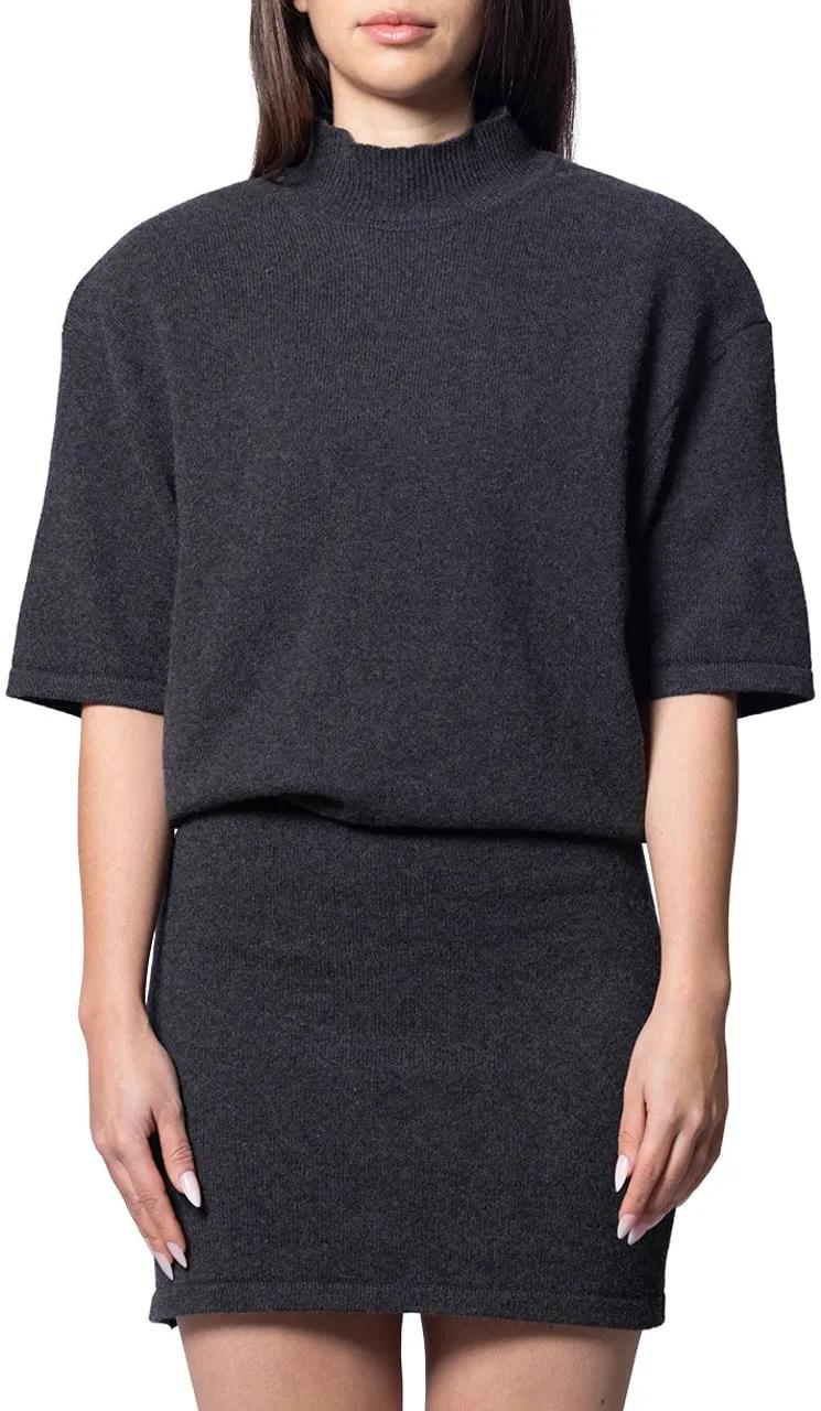 Jacquemus LA ROBE MAILLE CASTAGNA DARK GREY grau | Robe midi
