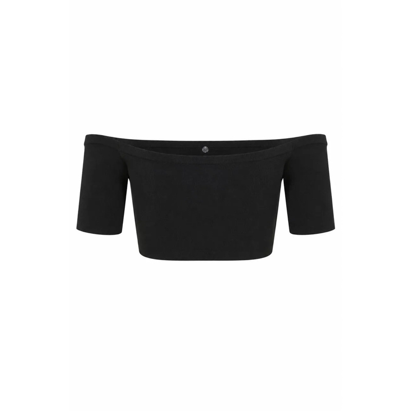 Elisabetta Franchi T-Shirt Top Nero schwarz(Image 2)