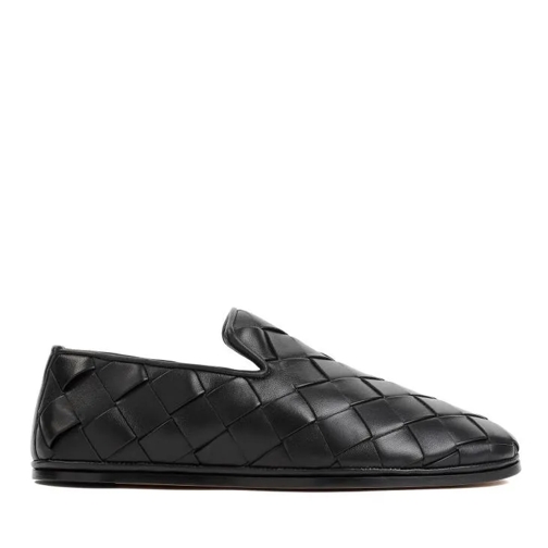 Bottega Veneta Sunday Black Nappa Lamb Leather Slippers Black Ballerinaskor