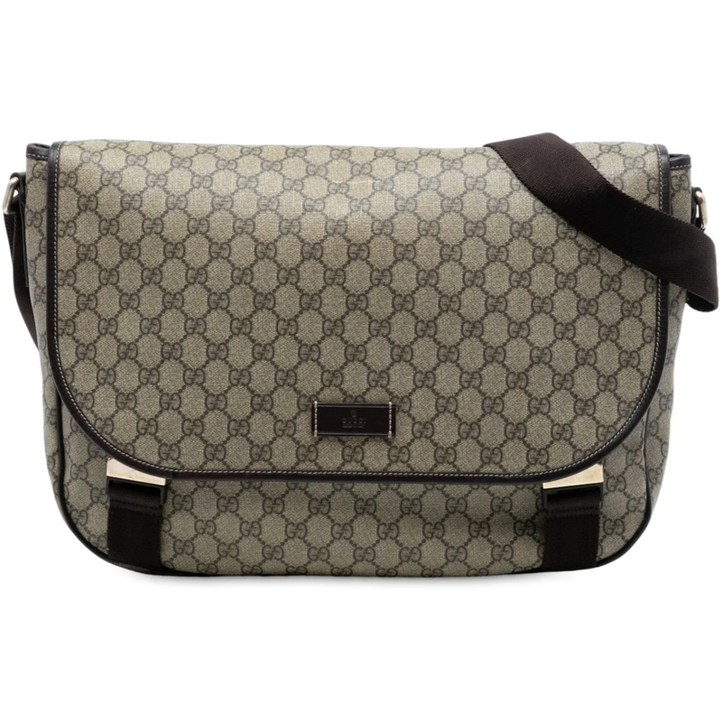 Gucci Schultertasche GG Supreme Messenger Bag braun