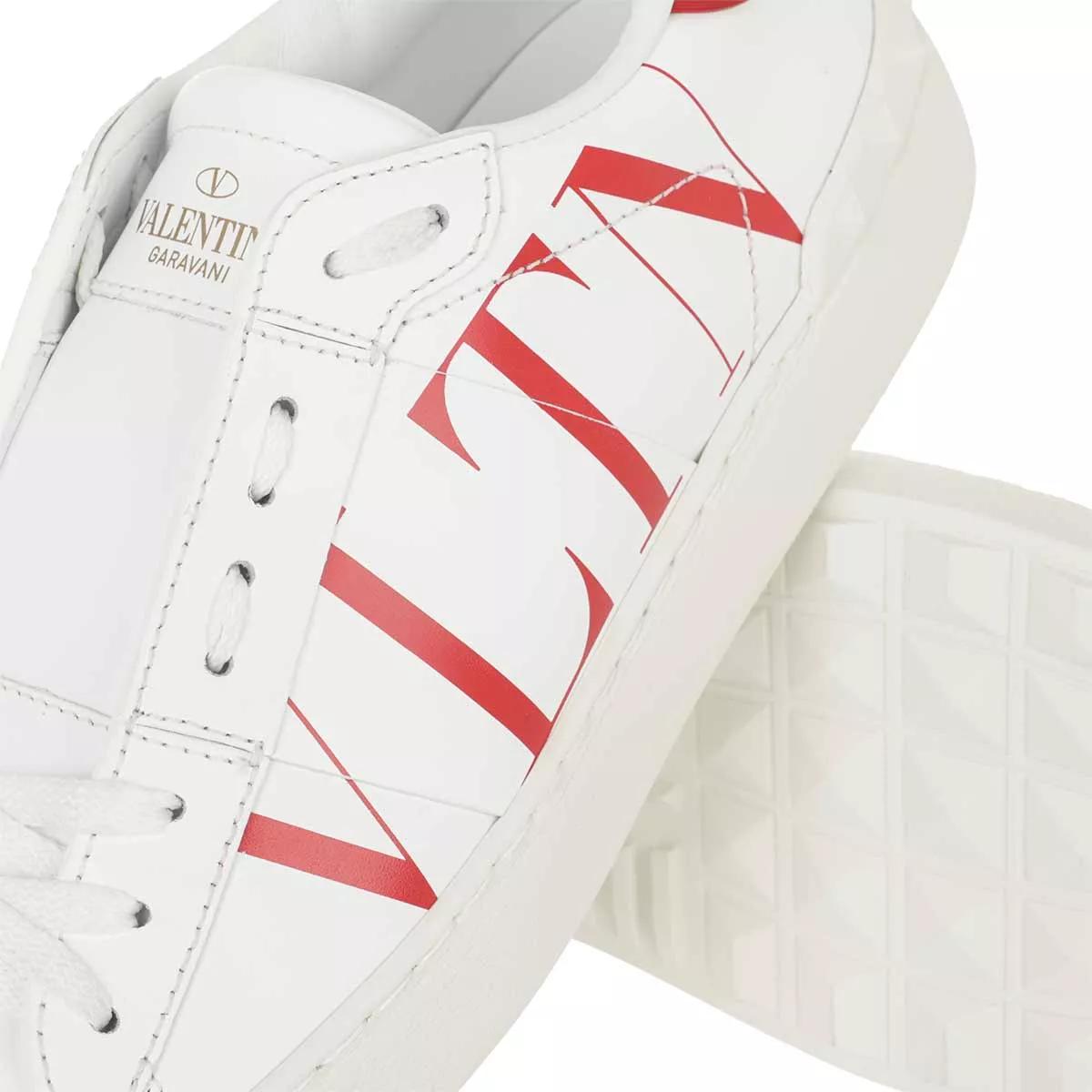 Valentino White & Red Valentino Garavani Dégradé Open Sneakers