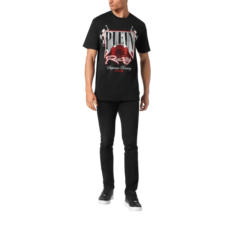 Philipp Plein T-Shirt T-Shirt Racing Mit Schmucksteinen schwarz(Image 2)