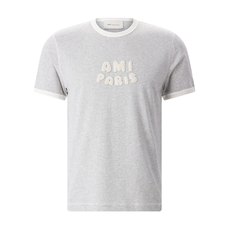 AMI Paris T-shirt T-Shirt mit Logo grau