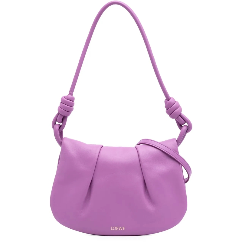 Loewe Sac à bandoulière Shiny Calfskin Paseo Satchel lila