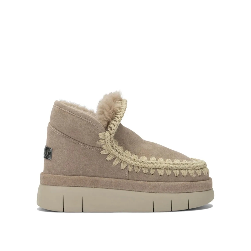 Mou Stiefel Sheepskin Ankle Boots Brown