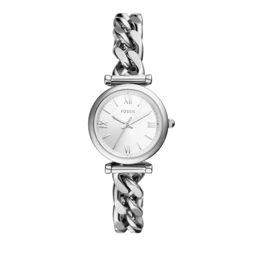 Fossil Carlie Three-Hand Stainless Steel Watch Silver Quarz-Uhr