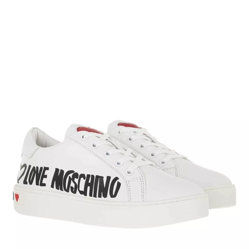Love Moschino Sneakerd Cassetta35 Vitello  Bianco scarpa da ginnastica bassa