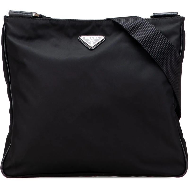 Prada Sac à bandoulière Tessuto Zip Top Crossbody schwarz