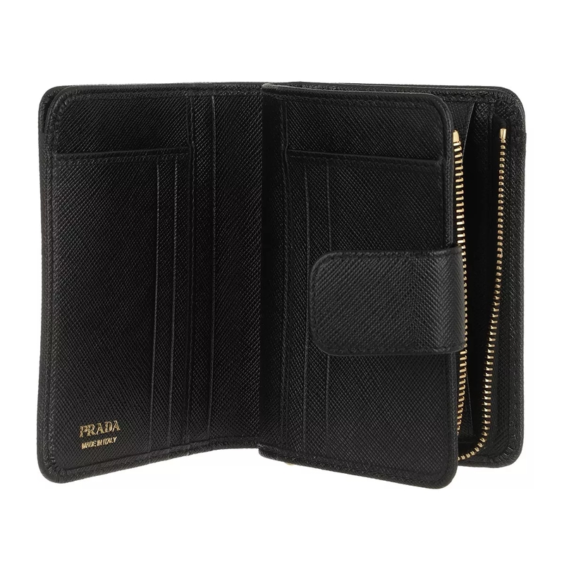 Prada Portemonnaie mit Überschlag Small Saffiano leather wallet F0002 nero(Image 4)