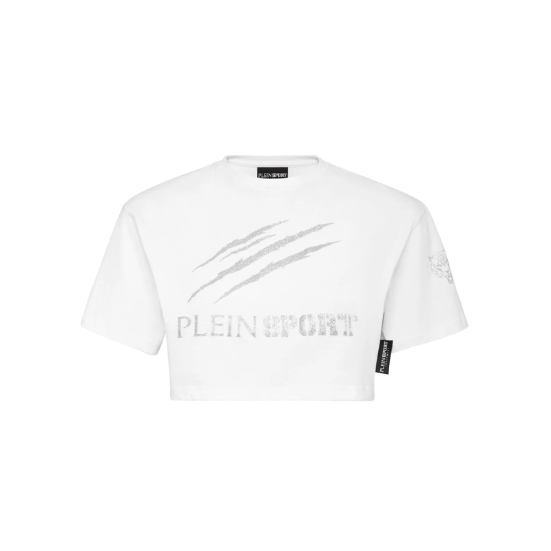 Plein Sport T-Shirt T-Shirt Rundhalsausschnitt Ss Scratch weiss