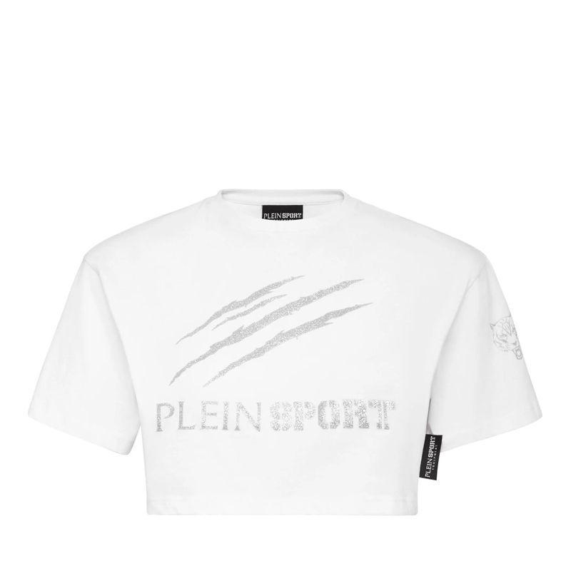 Plein Sport T-Shirt T-Shirt Rundhalsausschnitt Ss Scratch weiss