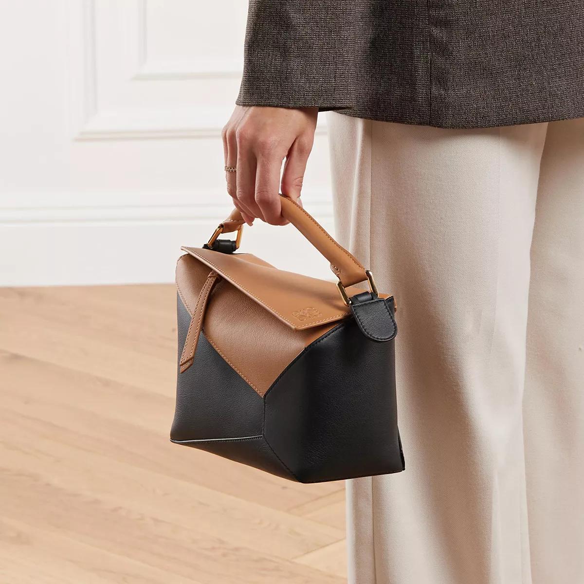 Loewe Shoppers Puzzle Edge Small Bicolour in beige