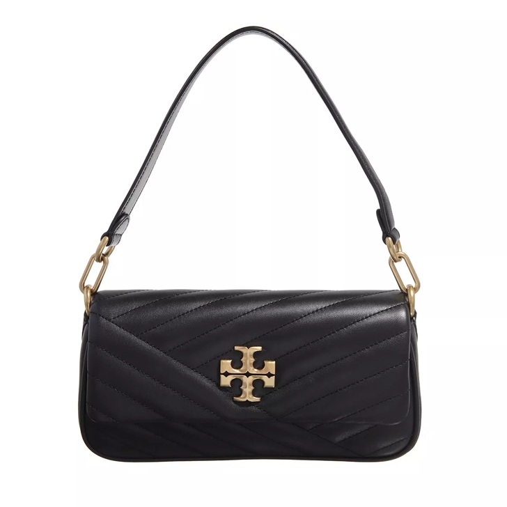 Tory Burch Wandelbare Tasche Kira in schwarzem Chevronleder