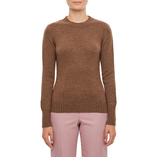 Max Mara Pullover Omelia Crewneck Sweater Brown