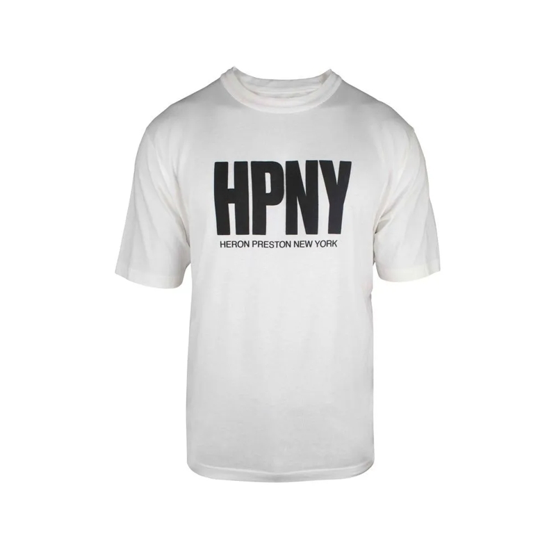 Heron Preston T-Shirt White Cotton T-Shirt With Bold Hpny Print White