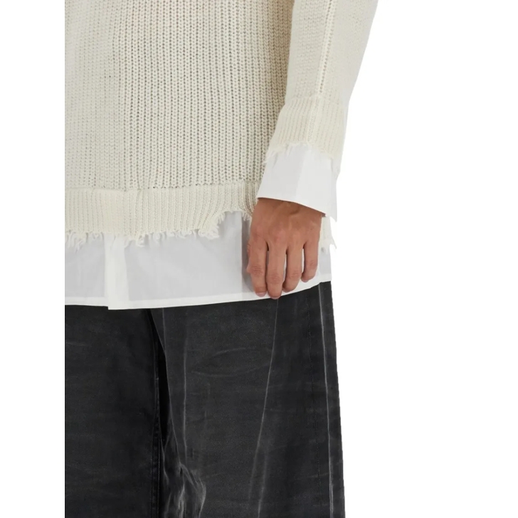 ニット・セーター Mm6 Maison Margiela Shirt Bottom Sweater MM6 Maison Margiela Shirt Bottom Sweater Neutrals | Pull