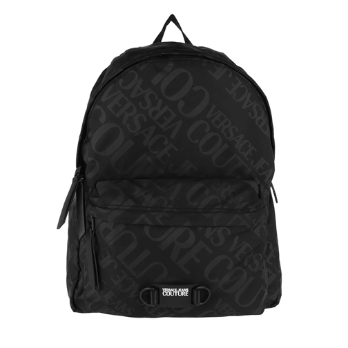 Versace Jeans Couture Logo On Stripe Backpack Black Backpack
