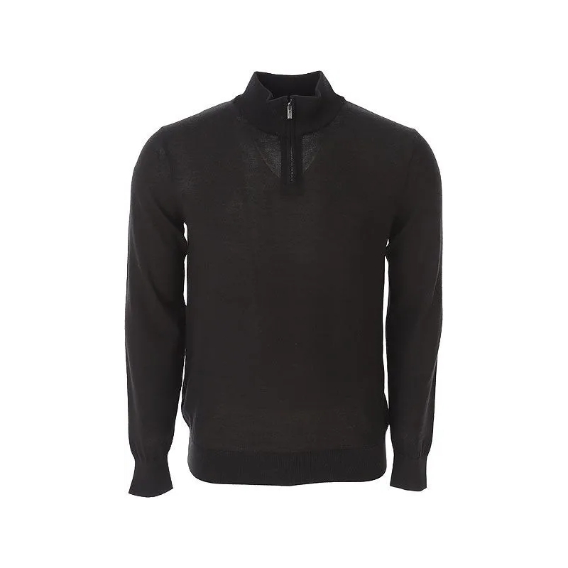 Emporio Armani Pull High Collar Wool Knitwear Black