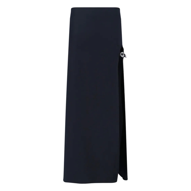 Coperni Minirok Maxi Skirt With Garter Detail Blue