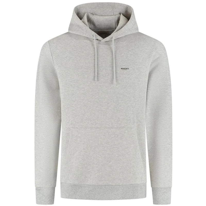 Woolrich  Logo Interlock Hoodie grau