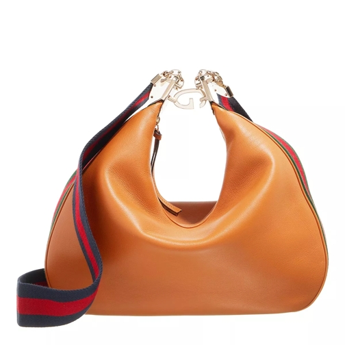 Gucci Attache Medium Shoulder Bag Dark Orange Hobo Bag