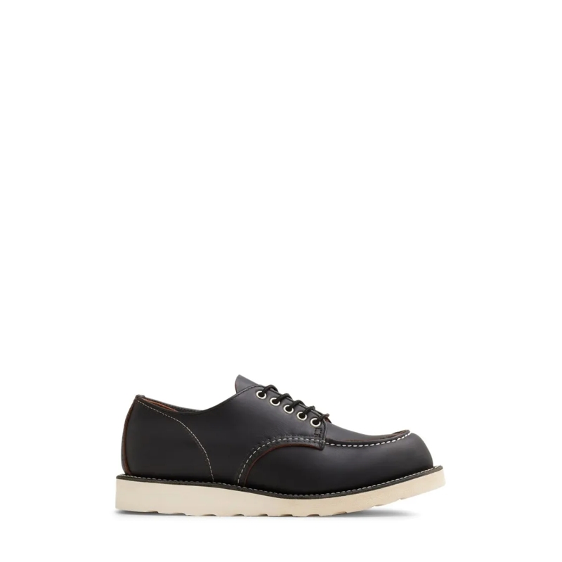 REDWING Sneaker basse Black Leather Sneakers With Textured Rubber Sole Black
