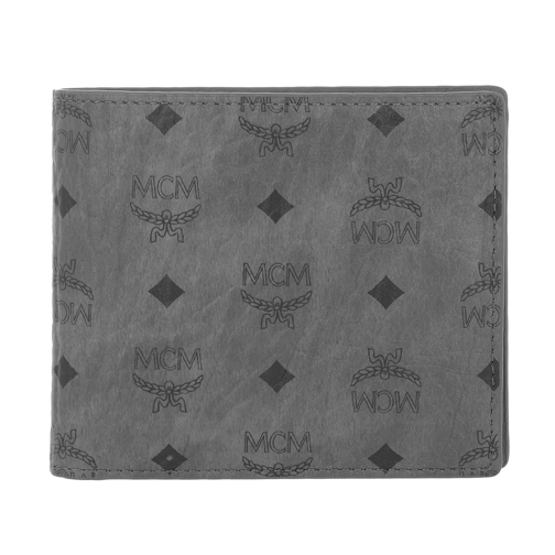 MCM Visetos Original Flap Wallet Large Phantom Grey Portafoglio con patta