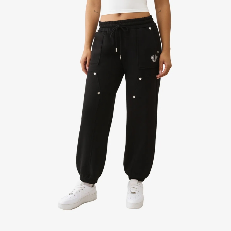 True Religion Jogginghose Sweathose STUDDED CARPENTER schwarz(Image 6)