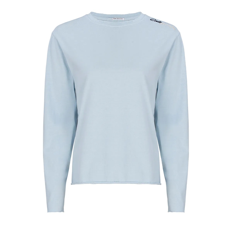 True Religion Bluse Longsleeve EMBRO hell-blau