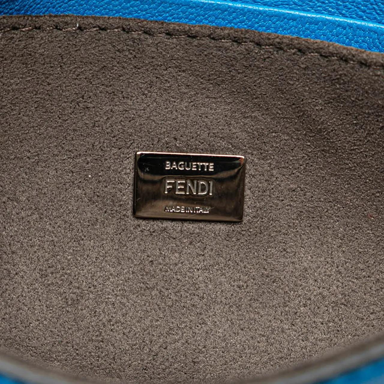 Thumbnail - Fendi Hobo Bags - 2010-2024 Micro Leather Monster Baguette Satchel - Gr. unisize - in Blau - für Damen