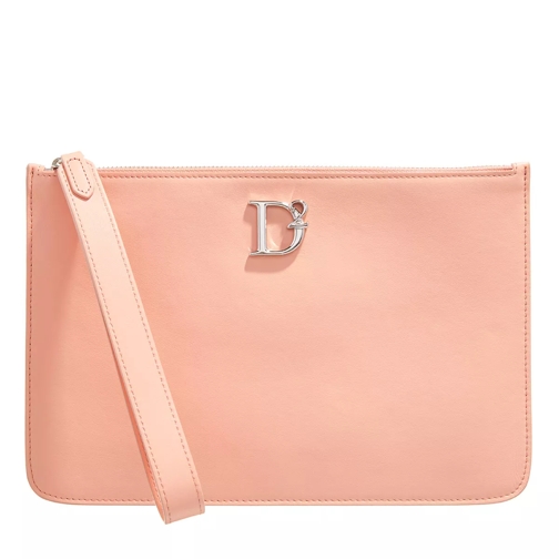 Dsquared2 Pouch Leather Rose Clutch