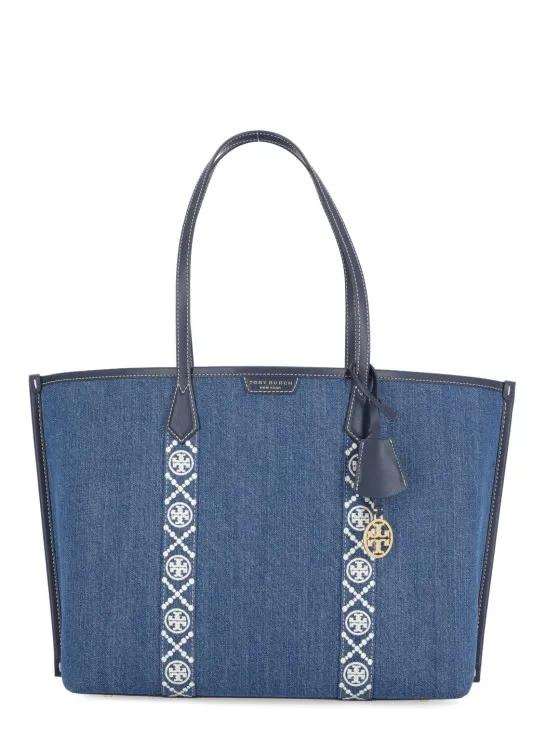 Tory Burch Totes - Perry Triple Tote Shopping Bag - Gr. unisize - in Blau - für Damen