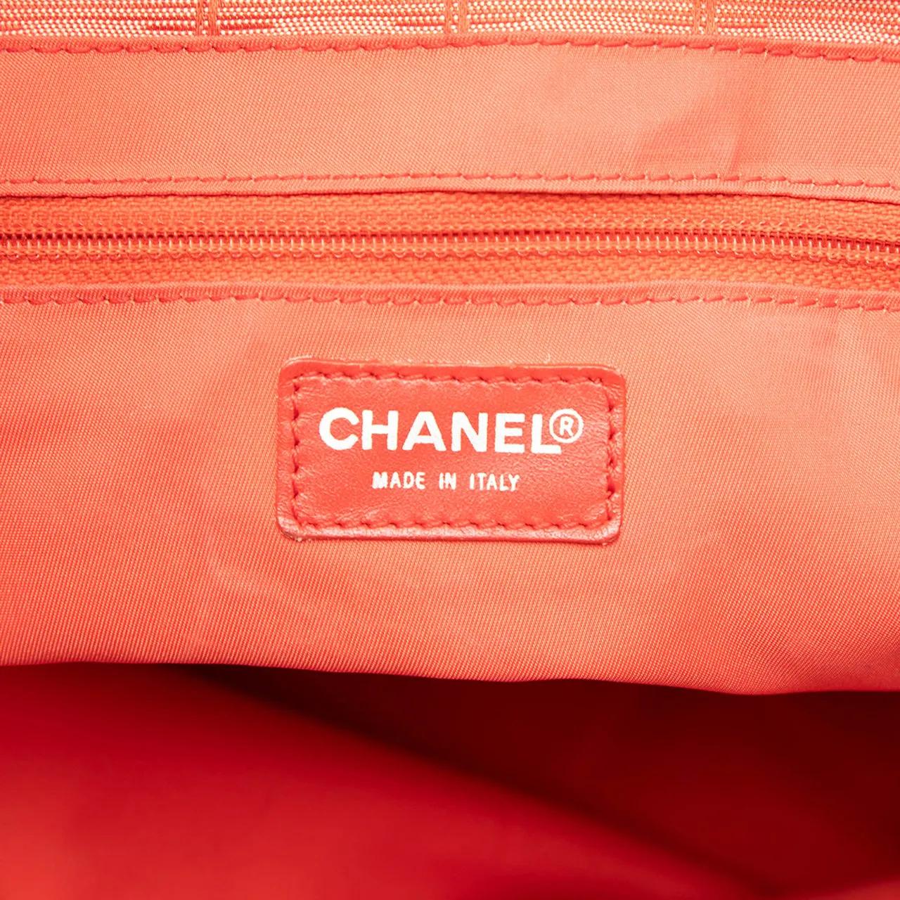 Thumbnail - Chanel Shopper - New Travel Line Nylon Tote - Gr. unisize - in Orange - für Damen