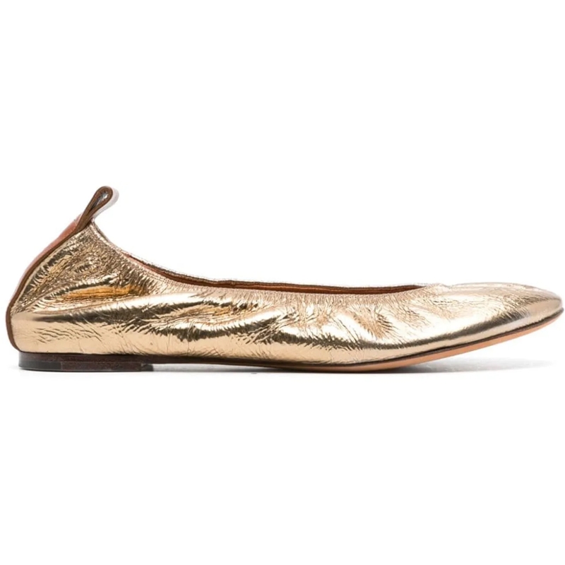 Lanvin Ballerinas Flat Shoes Golden gold