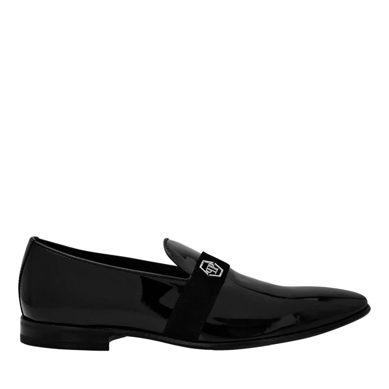 Philipp Plein Loafer Patent Leather Loafers Hexagon schwarz