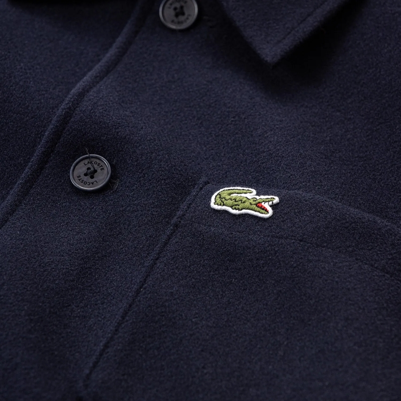 Lacoste veste Overshirt mit Brusttasche dunkelblau(Image 6)