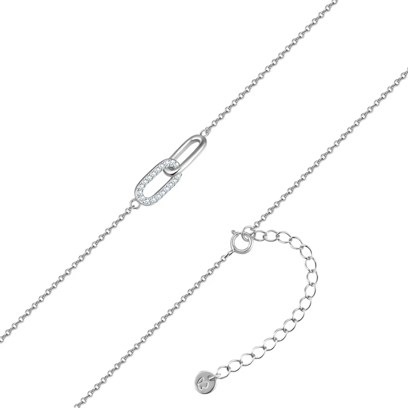 Glanzstücke München Mittellange Halskette Sterling Silber Halskette Zirkonia silber(Image 3)